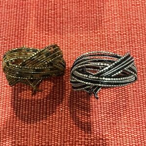 2 Beaded Wrap Bracelets